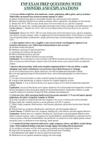 FNP EXAM PREP QUESTIONS WITH ANSWERS AND EXPLANATIONS