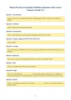 Missed Practice Exam&sol;Quiz Problems Questions with Correct&NewLine;Answers &lpar;Grade A&plus;&rpar;