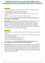 HESI RN EXIT EXAM CASE SCENARIOS NGN QUESTIONS WITH ANSWERS AND EXPLANATIONS