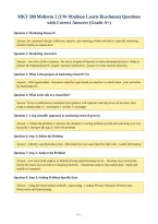 MKT 300 Midterm 2 &lpar;UW-Madison Laurie Brachman&rpar; Questions&NewLine;with Correct Answers &lpar;Grade A&plus;&rpar;