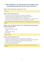MKT 300 Midterm 2 Top Hat Questions &lpar;UW-Madison Laurie&NewLine;Brachman&rpar; Questions with Correct Answers &lpar;Grade A&plus;&rpar;