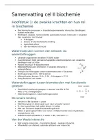 Samenvatting Cel II Biochemie &vert; Zwakke krachten &vert; UGent &vert; 2026&sol;27