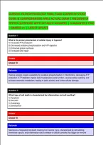 NURSING PATHOPHYSIOLOGY FINAL EXAM COMPLETE STUDY &NewLine;GUIDE & COMPREHENSIVE FINAL ACTUAL EXAM &vert; FREQUENTLY &NewLine;TESTED QUESTIONS WITH DETAILED ANSWERS &vert; GUARANTEED PASS &NewLine;&vert; GRADED A&plus; &vert; LATEST UPDATE