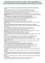 HESI RN EXIT NGN-STYLE AND CASE SCENARIOS V3 EXAM QUESTIONS WITH ANSWERS AND EXPLANATIONS