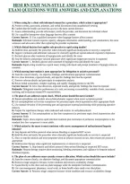 HESI RN EXIT NGN-STYLE AND CASE SCENARIOS V4 EXAM QUESTIONS WITH ANSWERS AND EXPLANATIONS