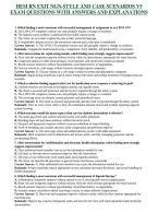 HESI RN EXIT NGN-STYLE AND CASE SCENARIOS V5 EXAM QUESTIONS WITH ANSWERS AND EXPLANATIONS