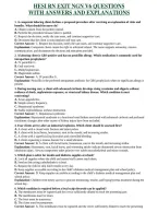 HESI RN EXIT NGN V6 QUESTIONS WITH ANSWERS AND EXPLANATIONS