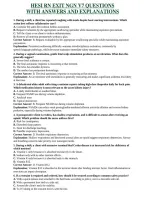 HESI RN EXIT NGN V7 QUESTIONS WITH ANSWERS AND EXPLANATIONS