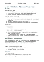 Summary Corporate Finance &vert; Time Value of Money &vert; KU Leuven &vert; 2025&sol;26
