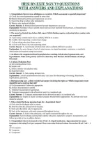 HESI RN EXIT NGN V9 QUESTIONS WITH ANSWERS AND EXPLANATIONS