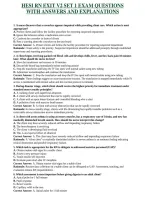HESI RN EXIT V2 SET 1 EXAM QUESTIONS WITH ANSWERS AND EXPLANATIONS