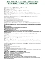 HESI RN EXIT V2 SET 2 EXAM QUESTIONS WITH ANSWERS AND EXPLANATIONS