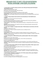 HESI RN EXIT V2 SET 3 EXAM QUESTIONS WITH ANSWERS AND EXPLANATIONS