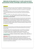 HESI RN FUNDAMENTALS V1 SET 4 EXAM NGN QUESTIONS WITH ANSWERS AND EXPLANATIONS