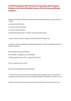 Certified Coding Specialist &lpar;CCS&rpar; Exam Preparation 2026 Complete Questions And Correct Detailed Answers &lpar;Verified Answers&rpar;&vert;Already Graded A&plus;&NewLine;