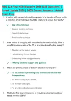 NSG 122 Final HESI Blueprint 2026 &vert; 183 Practice Questions & Answers &vert; Nursing Exam Prep