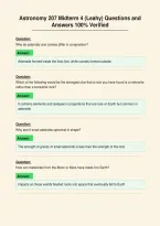 Astronomy 207 Midterm 4 &lpar;Leahy&rpar; Questions and&NewLine;Answers 100&percnt; Verified