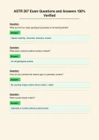 ASTR 207 Exam Questions and Answers 100&percnt;&NewLine;Verified