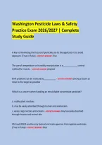  &NewLine;Washington Pesticide Laws & Safety &NewLine;Practice Exam 2026&sol;2027 &vert; Complete Study Guide &NewLine;