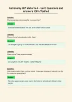 Astronomy 207 Midterm 4 ~ UofC Questions and&NewLine;Answers 100&percnt; Verified