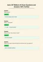Astro 207 Midterm &num;3 Exam Questions and&NewLine;Answers 100&percnt; Verified