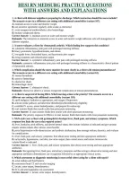 HESI RN MEDSURG PRACTICE QUESTIONS WITH ANSWERS AND EXPLANATIONS