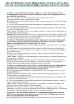HESI RN MEDSURG V2 MULTIPLE-CHOICE&comma; CLINICAL SCENARIOS AND SET 2 EXAM QUESTIONS WITH ANSWERS AND EXPLANATIONS