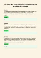 ATI Adult Med Surg Comprehensive Questions and&NewLine;Answers 100&percnt; Verified