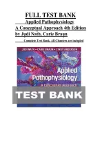 Applied Pathophysiology 4th Ed &vert; Braun Test Bank All Chapters
