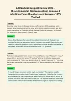 ATI Medical-Surgical Review 2026 &NewLine;Musculoskeletal&comma; Gastrointestinal&comma; Immune &&NewLine;Infectious Exam Questions and Answers 100&percnt;&NewLine;Verified