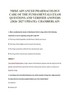 NR565 ADVANCED PHARMACOLOGY&NewLine;CARE OF THE FUNDAMENTALS EXAM&NewLine;QUESTIONS AND VERIFIED ANSWERS&NewLine;&lpar;2026&sol; 2027 UPDATE&rpar;- CHAMBERLAIN