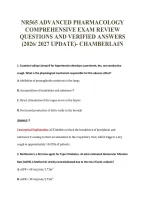 NR565 ADVANCED PHARMACOLOGY&NewLine;COMPREHENSIVE EXAM REVIEW&NewLine;QUESTIONS AND VERIFIED ANSWERS&NewLine;&lpar;2026&sol; 2027 UPDATE&rpar;- CHAMBERLAIN