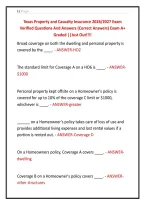 Texas Property and Casualty Insurance 2026&sol;2027 Exam &NewLine;Verified Questions And Answers &lpar;Correct Answers&rpar; Exam A&plus; &NewLine;Graded &vert;&vert;Just Out&excl;&excl;&excl;&excl;