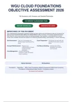 WGU Cloud Foundations Objective Assessment 2026 &vert; 150 Questions with Answers and Detailed Rationales  & Why the Other Answers Are Wrong & References &NewLine;