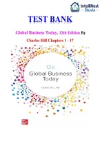 Test Bank For Global Business Today 12th Edition  by Charles W&period; L&period; Hill ISBN 978-1264209637
