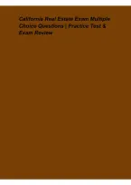 California Real Estate Exam Multiple Choice Questions &vert; Practice Test&comma; Study Guide & Comprehensive Exam Review