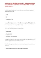 National and UST Mortgage Practice Exam 1 2026 Update&vert;Complete Exam Set Questions And Verified Answers &vert; Get It 100&percnt; Accurate&excl;&excl;&vert; Already Passed A&plus;