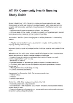 ATI RN Community Health Nursing Study Guide Questions with Verified Answers&NewLine;