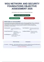 WGU Network and Security Foundations Objective Assessment 2026 &vert; 150 Questions with Answers and Detailed Rationales  & Why the Other Answers Are Wrong & References &NewLine;
