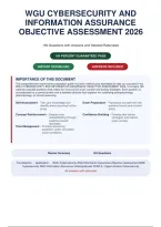 WGU Cybersecurity and Information Assurance Objective Assessment 2026 &vert; 150 Questions with Answers and Detailed Rationales  & Why the Other Answers Are Wrong & References &NewLine;