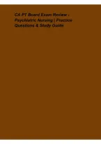 CA PT Board Exam Review &ndash; Psychiatric Nursing &vert; Practice Questions&comma; Study Guide & Mental Health Nursing Review