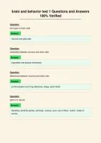 brain and behavior test 1 Questions and Answers&NewLine;100&percnt; Verified