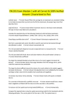 FIN 201 Exam Module 1 with all Correct & 100&percnt; Verified Answers &vert;Guaranteed to Pass