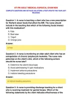 ATI RN ADULT MEDICAL-SURGICAL EXAM NGN&NewLine;COMPLETE QUESTIONS AND DETAILED SOLUTIONS LATEST UPDATE THIS YEAR JUST&NewLine;RELEASED
