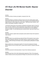 ATI Real Life RN Mental Health- Bipolar Disorder Questions with Verified Answers&NewLine;