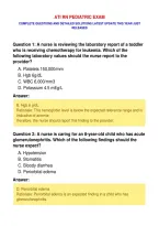 ATI RN PEDIATRIC EXAM&NewLine;COMPLETE QUESTIONS AND DETAILED SOLUTIONS LATEST UPDATE THIS YEAR JUST&NewLine;RELEASED