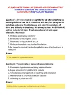 ATLS &lpar;ADVANCED TRAUMA LIFE SUPPORT&rpar; 10TH EDITION POST-TEST- COMPLETE QUESTIONS AND DETAILED SOLUTIONS&NewLine;LATEST UPDATE THIS YEAR JUST RELEASED