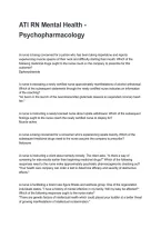 ATI RN Mental Health - Psychopharmacology Questions with Verified Answers&NewLine;