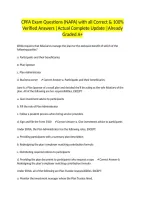 CPFA Exam Questions &lpar;NAPA&rpar; with all Correct & 100&percnt; Verified Answers &vert;Actual Complete Update &vert;Already Graded A&plus;