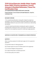 TCFP Driver&sol;Operator Mobile Water Supply Exam 2026 &vert; Practice Questions&comma; Correct Answers & Detailed Rationales &vert; Texas Fire Certification Prep